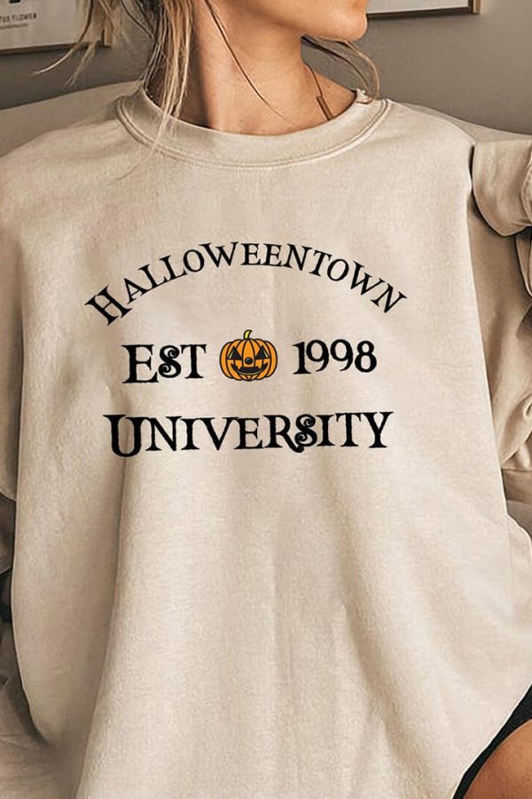 Toperth Khaki Halloweentown University Crewneck Sweatshirt
