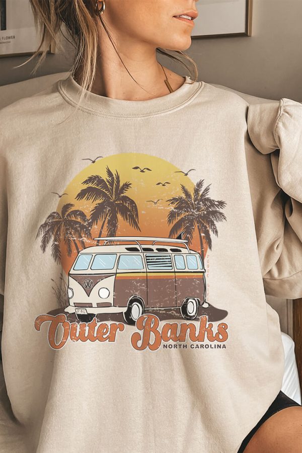 Toperth Khaki Outer Banks Retro Sweatshirt