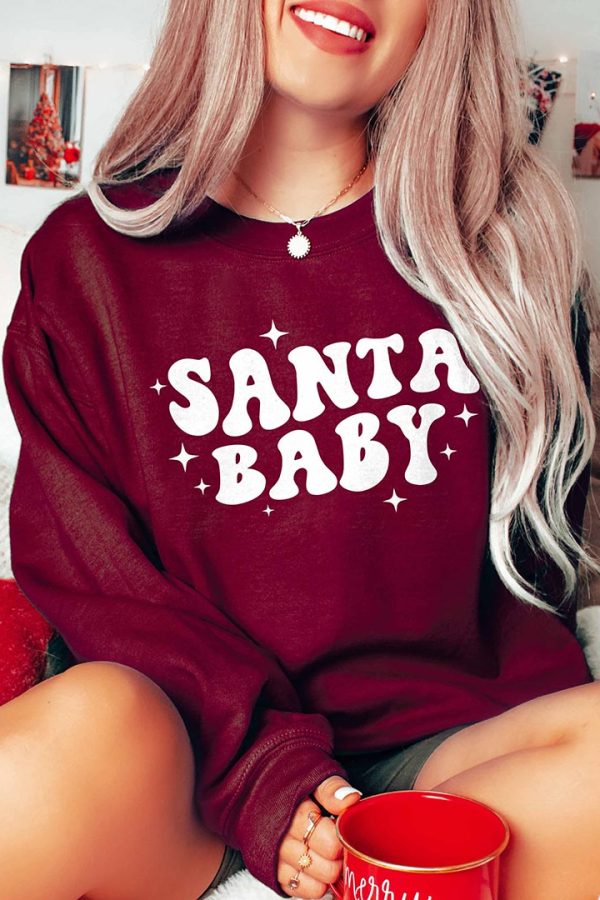 Toperth Christmas Santa Baby Sweatshirts