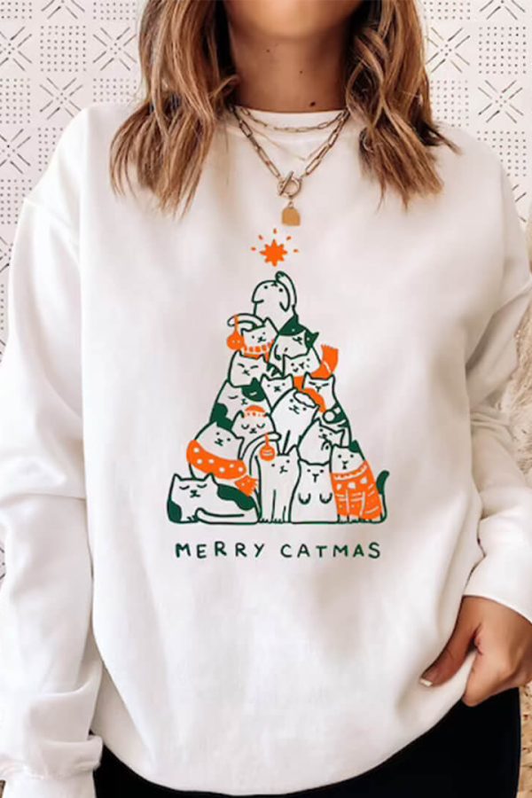 Toperth Merry Catmas Christmas Sweatshirt