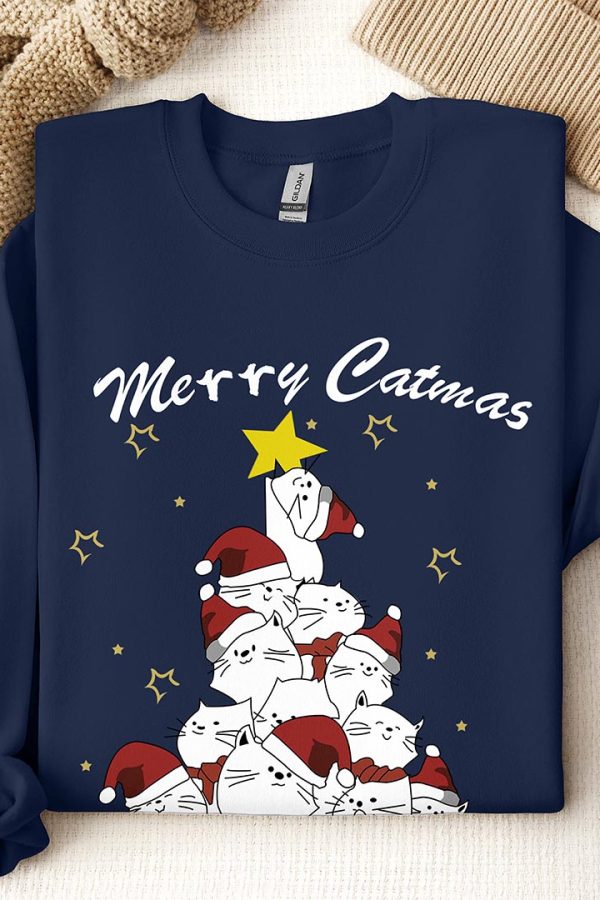 Toperth Christmas Merry Catmas Sweatshirt