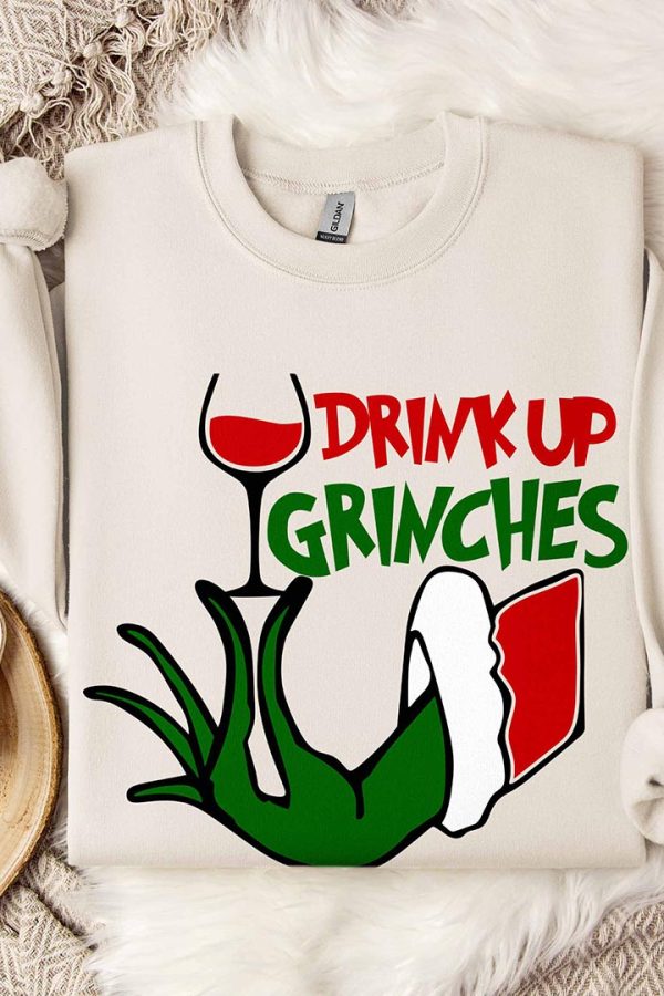 Toperth Christmas Drink Up Grinches Sweatshirt