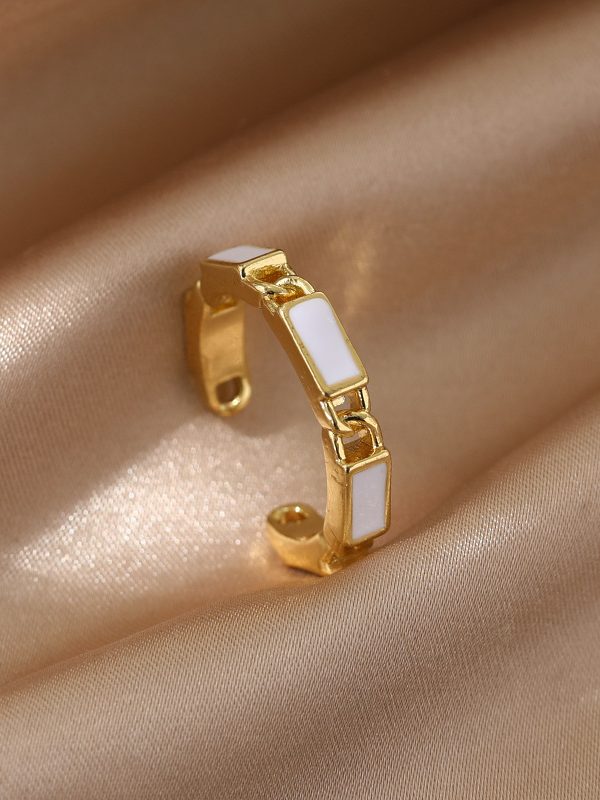 Toperth Luxury Drip Glaze Ring