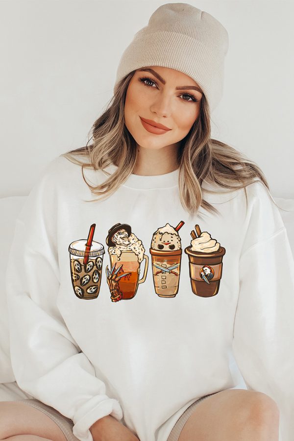 Toperth Halloween Horror Coffee Sweatshirt