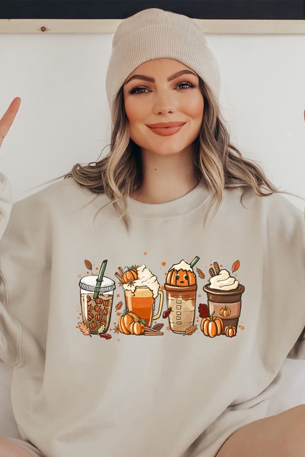 Toperth Fall Coffee Pumpkin Spice Sweatshirt