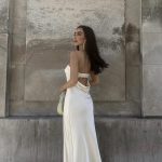 Toperth Emerald Satin Strapless Cowl-Back Maxi Dress photo review