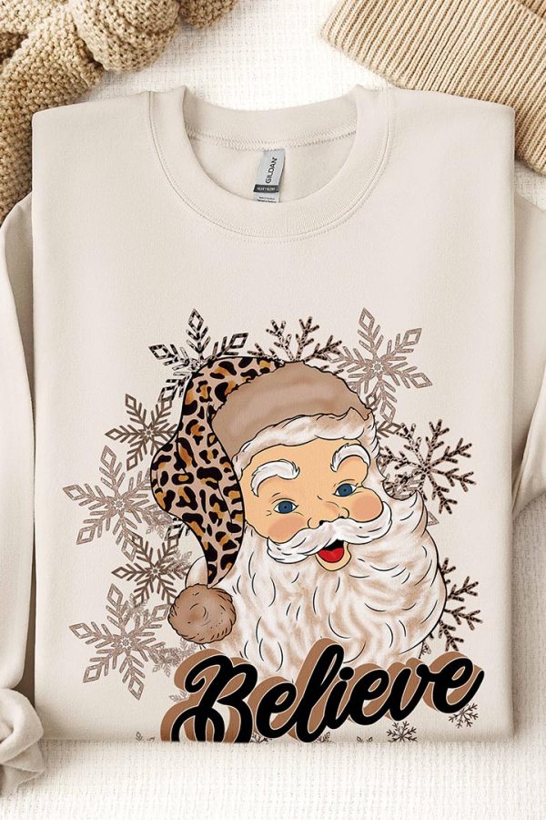 Toperth Christmas Santa Claus Believe 
 Sweatshirt