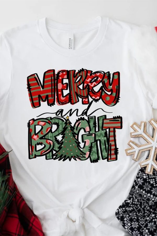 Toperth  Christmas Merry And Bright T-Shirt