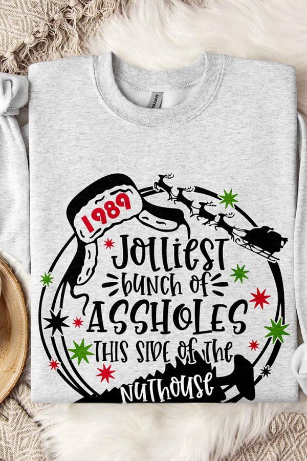 Toperth  Christmas Jolliest Bunch Of Assholes Sweatshirts