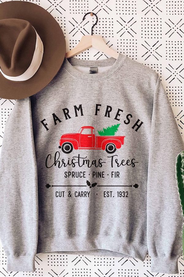 Toperth Christmas EST.1932 Farm Fresh Tree Sweatshirt