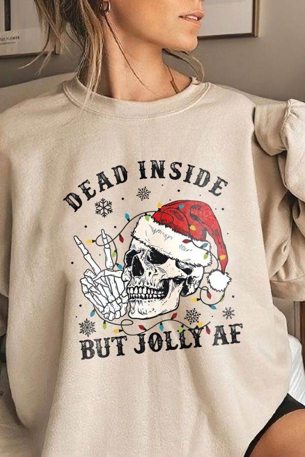 Toperth Christmas Dead Inside But Jolly AF Sweatshirt
