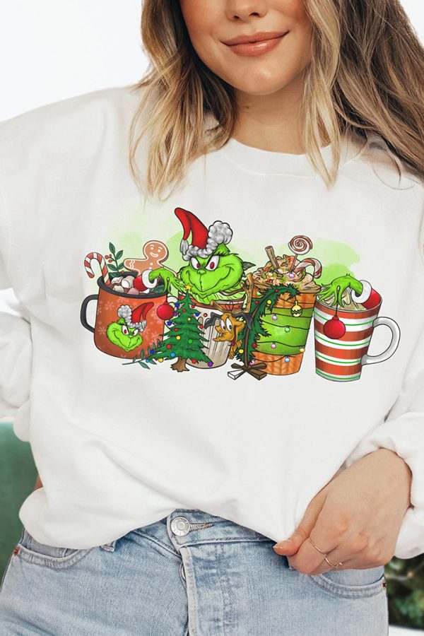 Toperth Christmas Grinch Coffee Drink Sweatshirt