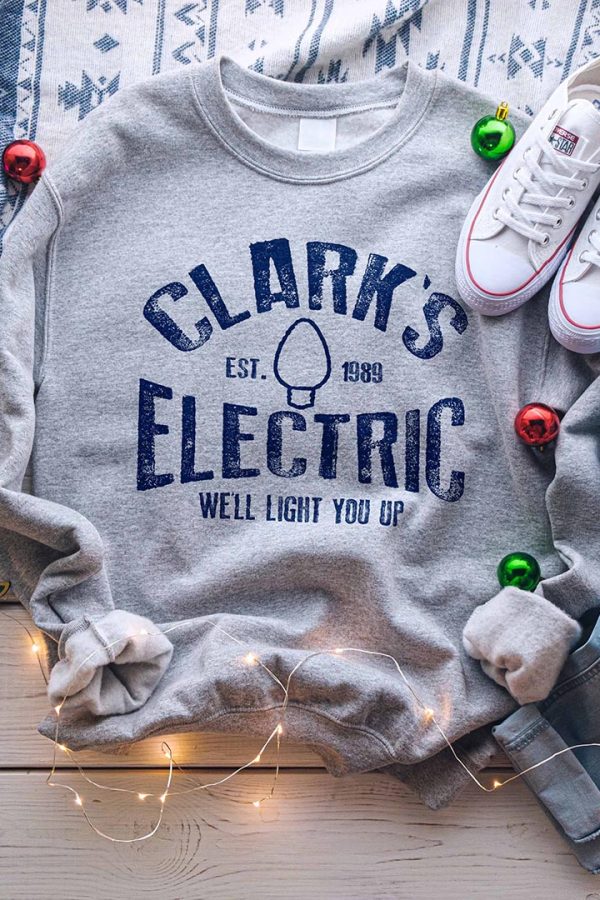 Toperth Clarks Electric Co Christmas Sweatshirts