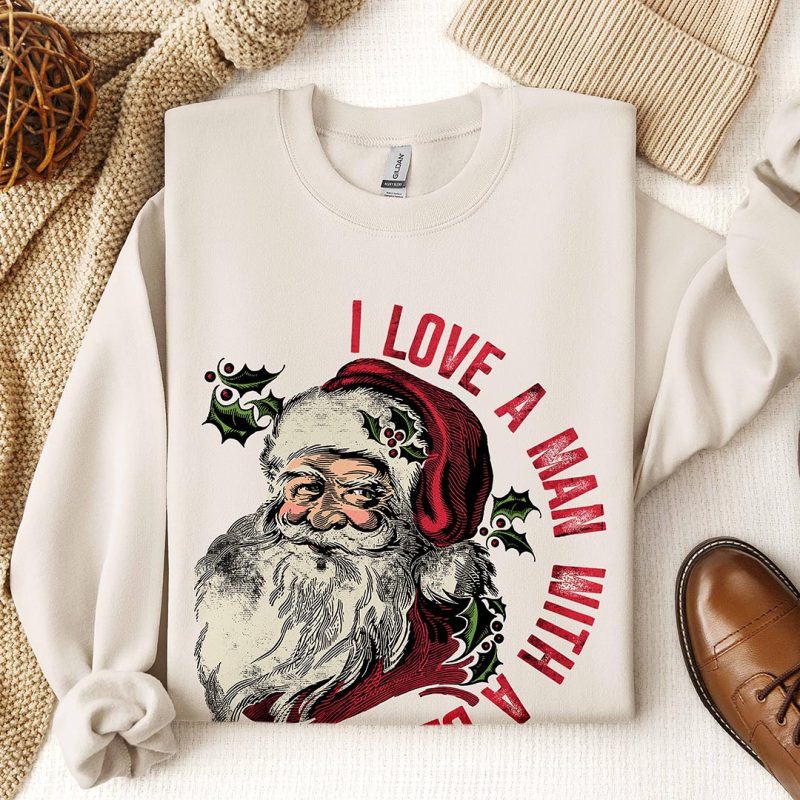 TH01227-NEW-1 Toperth Christmas I Love A Man With A Beard Sweatshirt – Toperth