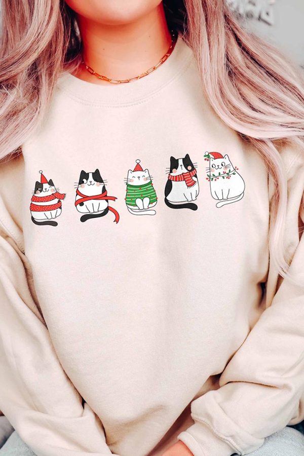Toperth Christmas MEOWY CHRISTMAS Sweatshirt