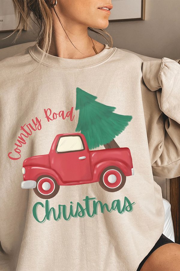 Toperth Country Road Christmas  Sweatshirt