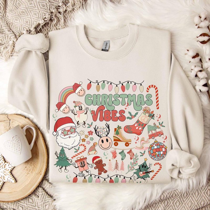 TH01950-10 Toperth Christmas Season Santa Claus Vibes Sweatshirt – Toperth