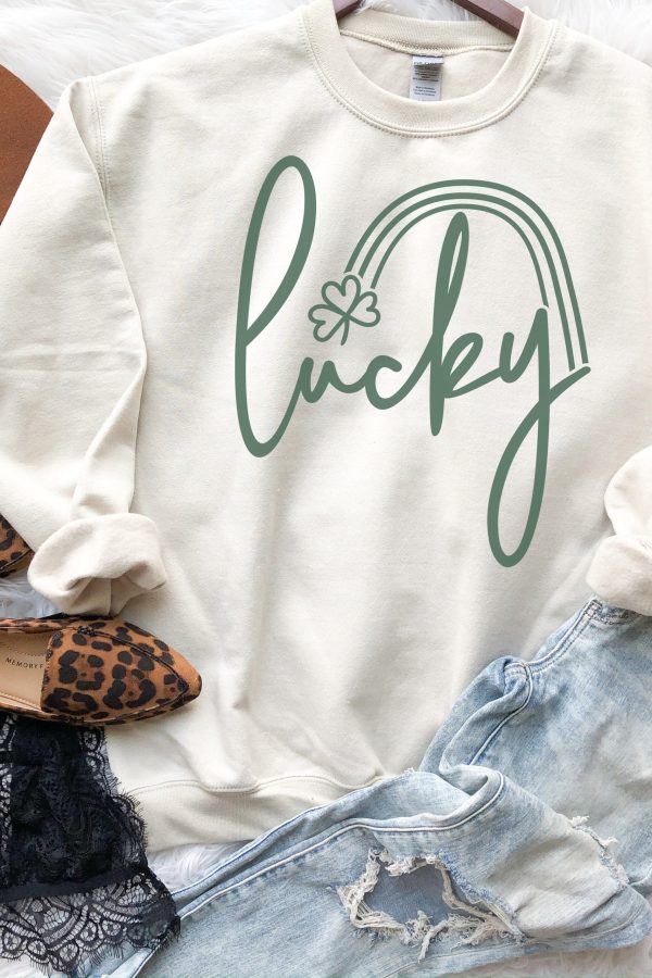 Toperth St. Patrick's Day Rainbow Lucky Shamrock Sweatshirts