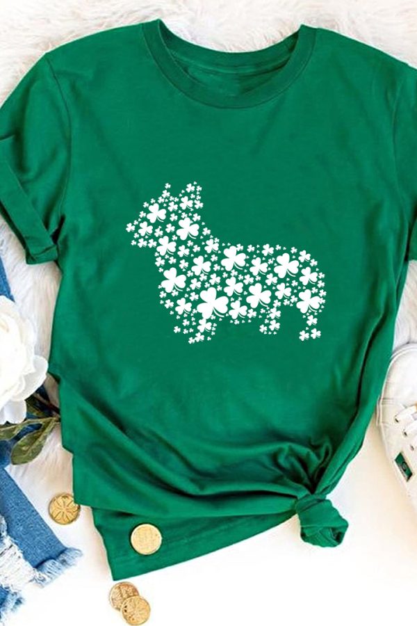 Toperth St. Patrick's  Day Corgi  T-Shirt
