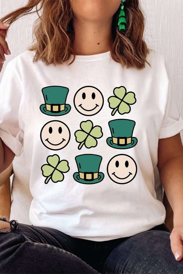 Toperth St. Patrick's  Day Smiley Face Kids Fun  T-Shirt