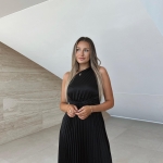 Toperth One-Shoulder Pleated Midi Dress photo review