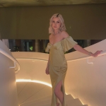 Toperth Olive Butterfly Sleeve Off-Shoulder Midi Dress photo review