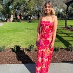 Toperth Floral Strapless Folded Bust Open Back Maxi Dress photo review