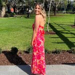 Toperth Floral Strapless Folded Bust Open Back Maxi Dress photo review