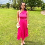 Toperth One-Shoulder Pleated Midi Dress photo review