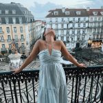 Toperth Bright Blue Ethereal Sheer Halter Tie Maxi Dress photo review