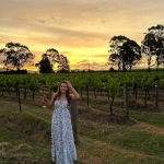 Toperth Halterneck Tiered Skirt Periwinkle Floral Maxi Dress photo review