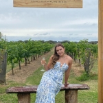 Toperth Halterneck Tiered Skirt Periwinkle Floral Maxi Dress photo review