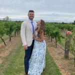 Toperth Halterneck Tiered Skirt Periwinkle Floral Maxi Dress photo review