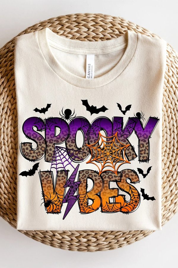 Toperth Halloween Leopard Spooky Vibes Sweatshirt