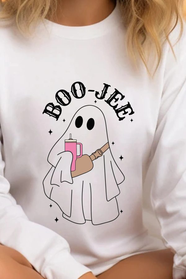 Toperth Halloween Boo-Jee Stanley Tumbler Inspired Ghost Sweatshirt