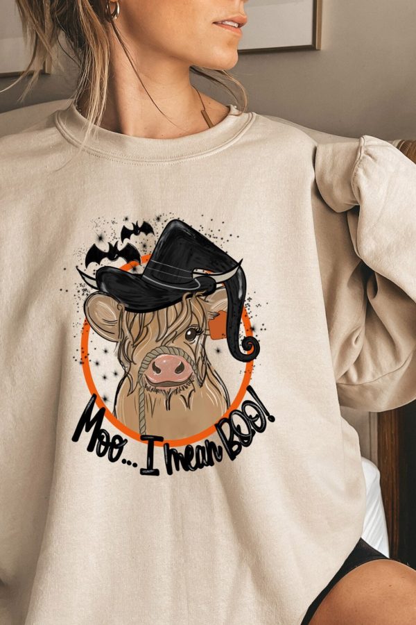 Toperth Moo I Mean Boo Halloween Sweatshirt