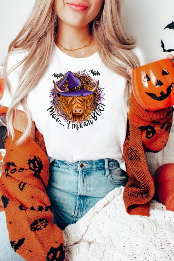 Toperth Boo Ghost Cow Halloween T-Shirt