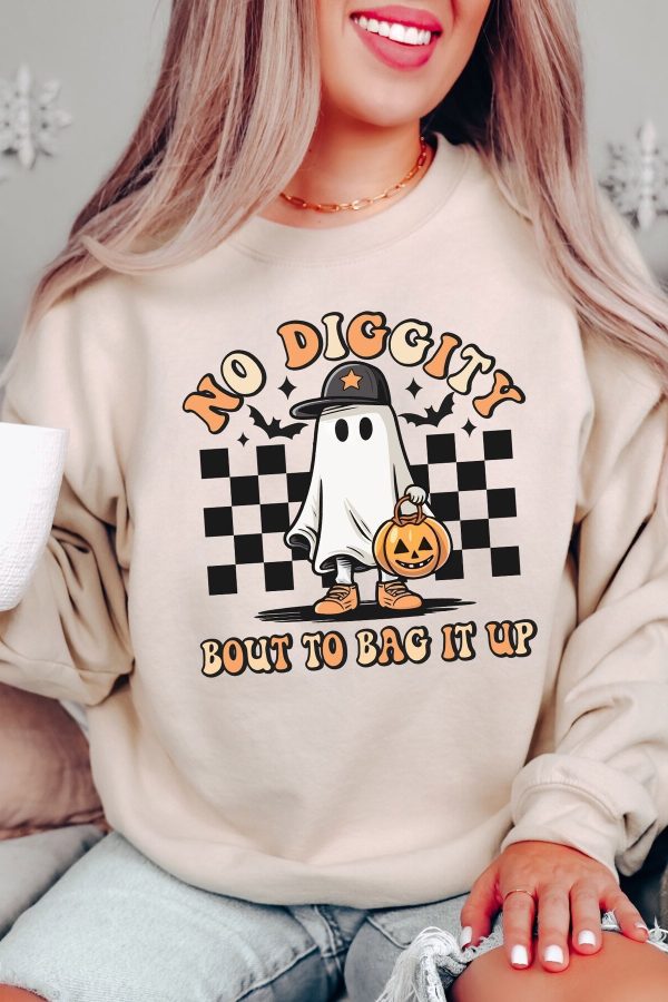 Toperth Halloween No Diggity Bout To Bag It Up Sweatshirt
