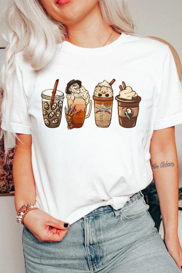 Toperth Halloween Spooky Pumpkin Iced Coffee T-Shirt
