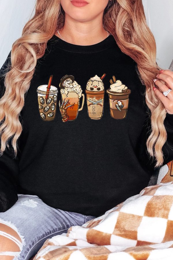 Toperth Halloween Spooky Pumpkin Iced Coffee Sweatshirt