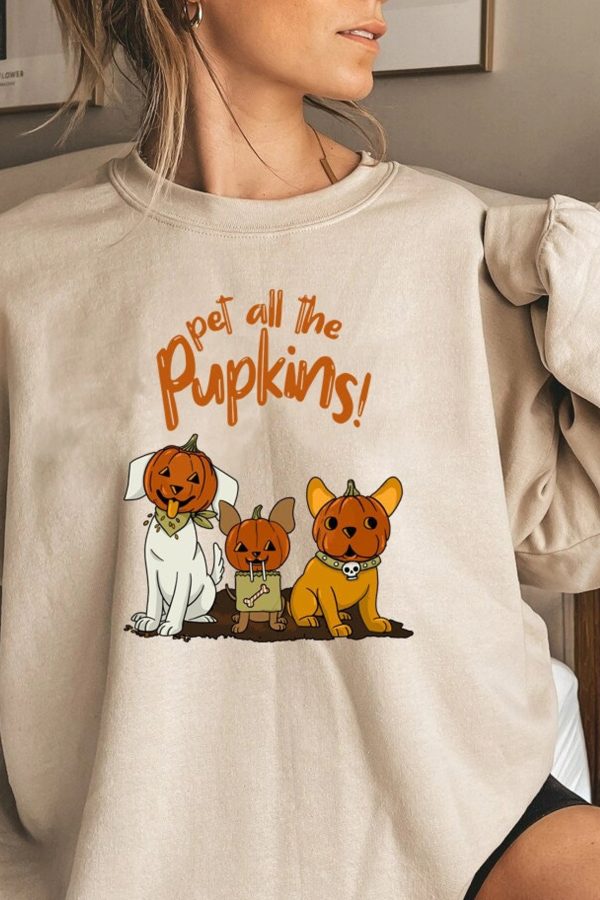 Toperth Halloween Pet All the Pupkins Dogs Sweatshirt
