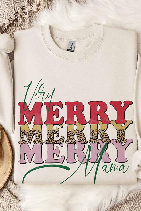 Toperth Christmas It's Merry Merry Mama Sweatshirt