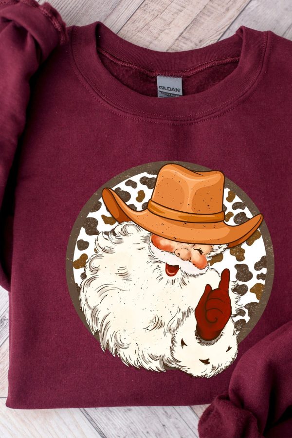 Toperth Cowboy Santa Christmas Sweatshirt