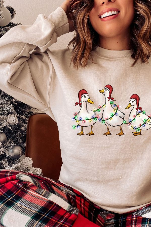 Toperth Christmas Cute Duck Animal Lover Sweatshirt