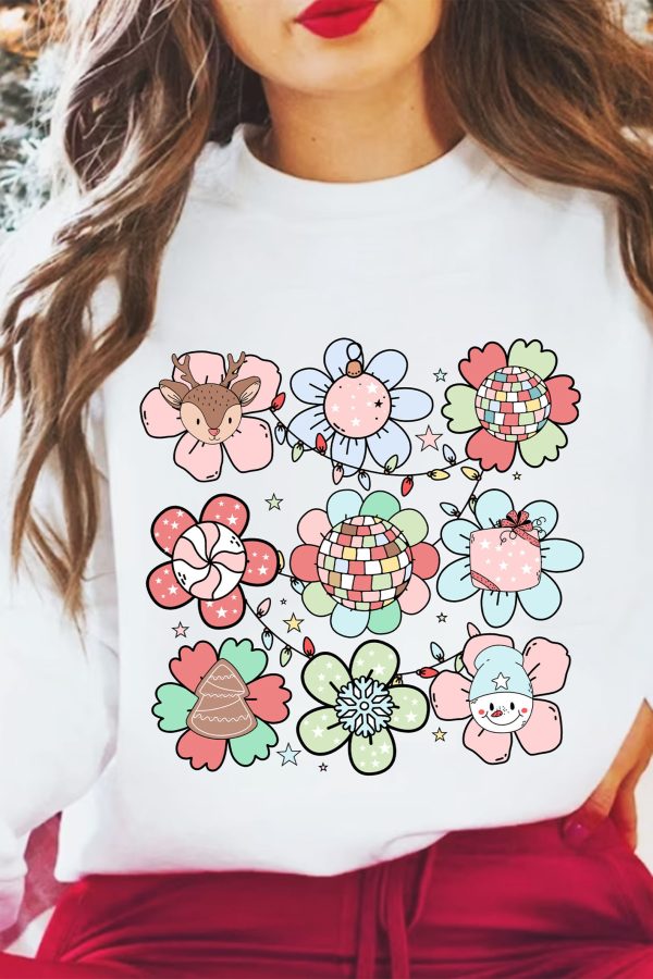 Toperth Retro Groovy Christmas Elements Sweatshirt