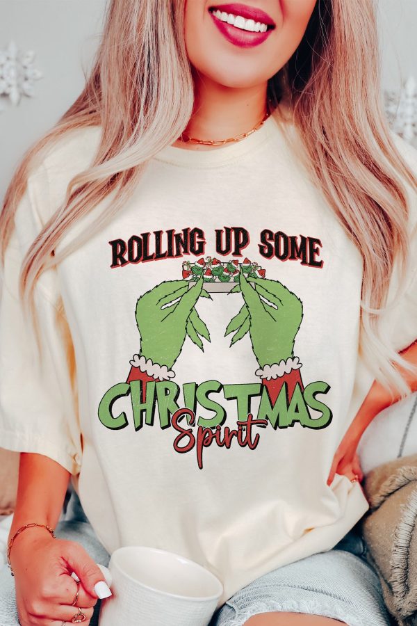 Toperth Retro Rollin Up Christmas Spirit T-Shirt