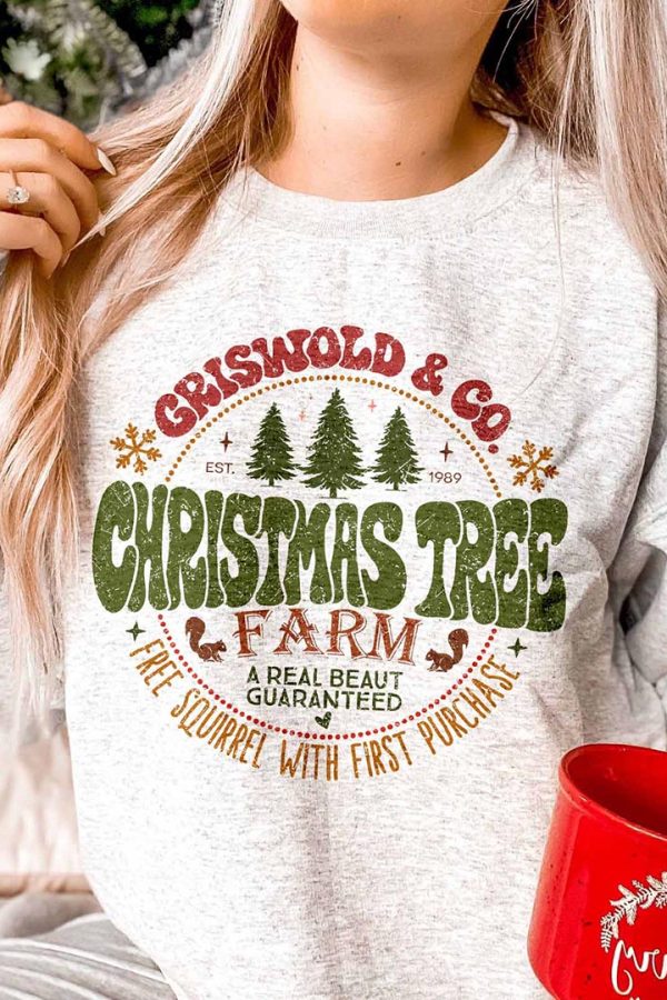 Toperth Retro Griswold & Co. Christmas Tree Farm Sweatshirt
