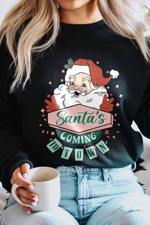 Toperth Santa's Coming To Town Christmas Sweatshirt
