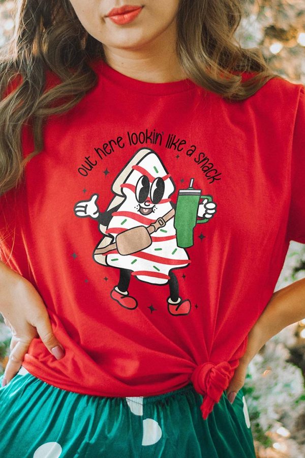 Toperth Out Here Lookin Like A Snack Christmas T-Shirt