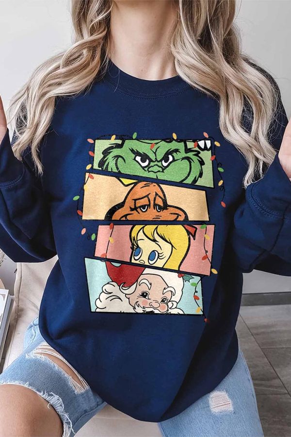 Toperth Retro Grinch Family Christmas Sweatshirt